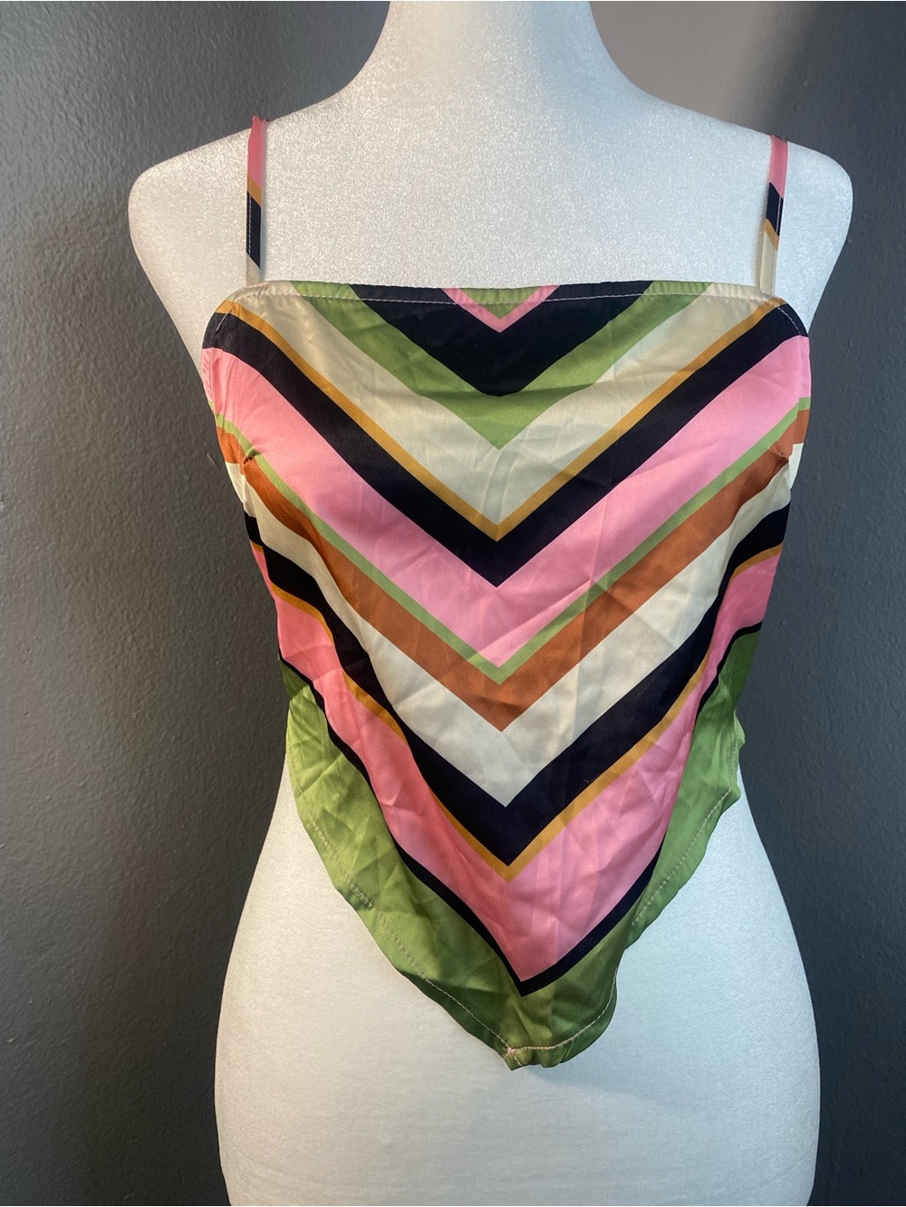 NWT- Cider- Striped Chevron Bandana Cami Top